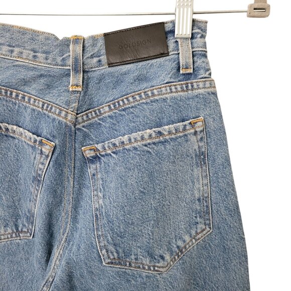 Goldsign High Waist Tapered Jeans Womens Size 23 Blue Cotton Denim - Picture 9 of 10